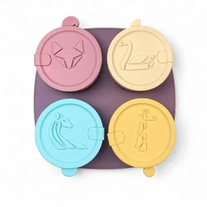 Silikon Babybrei-Aufbewahrungsboxen mit Tablett — Hauptfoto