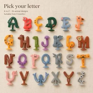 Set d'anneaux de dentition alphabet (A–Z) — Couleurs
