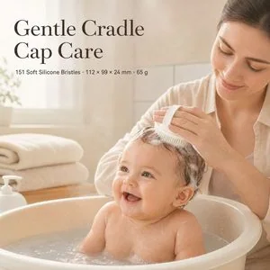 Silikon Baby-Shampoobürste — Anwendung