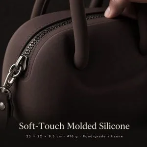 Minimalist Silicone Crossbody Bag — Close-up