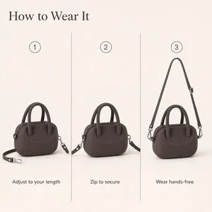 Minimalist Silicone Crossbody Bag — How to use