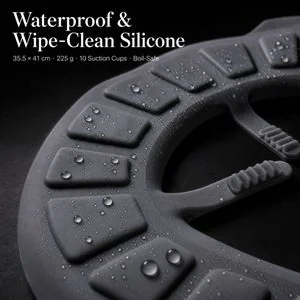 وسادة مقعد مرحاض من السيليكون قابلة لإعادة الاستخدام بأكواب شفط — صورة مقرّبة